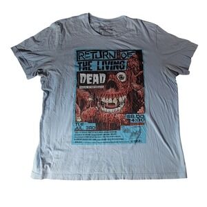 Return of the Living Dead Horror Movie Graphic T-Shirt Men 2XL Light Blue Cotton